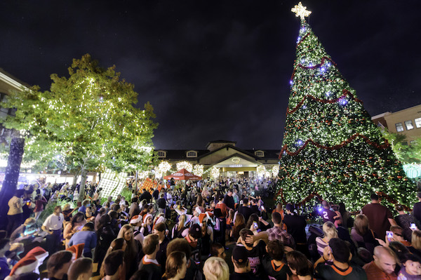 Christmas Decorations at Market Street in The Woodlands, Texas Stock Photo  - Alamy