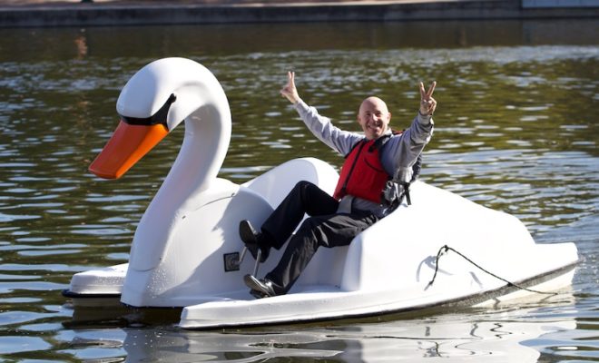 Township launches swan boats along the Waterway | Hello ...