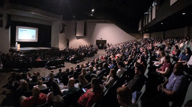 CONROE, TEXAS – Conroe ISD hired approximately 550 teachers for the 2018-19 school year and welcomed them to the District during the Intro to CISD staff development that took place Monday, July 30, through Wednesday, August 1, at The Woodlands High School.