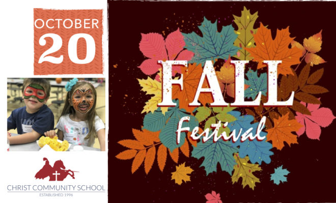 Christ Community School is hosting their Annual Fall Festival on Saturday, October 20th from 10:00am until 2:00pm at the school located at 1488 Wellman Road in The Woodlands.