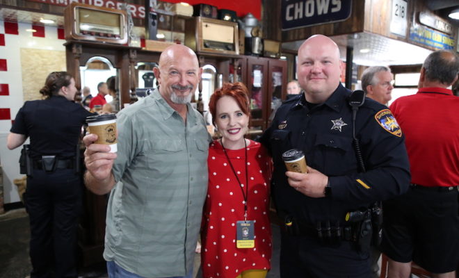 Deputies from the Montgomery County Sheriff’s Office and community members came together to discuss local issues, build relationships, and drink coffee on Wednesday, October 3, 2018 from 7:00 am-9:00 am at the Dosey Doe Breakfast & BBQ located at 2626 Research Forest Drive in The Woodlands, TX.  Coffee with a Cop provided a unique opportunity for community members to ask questions and learn more about the Sheriff’s Office work in the community.