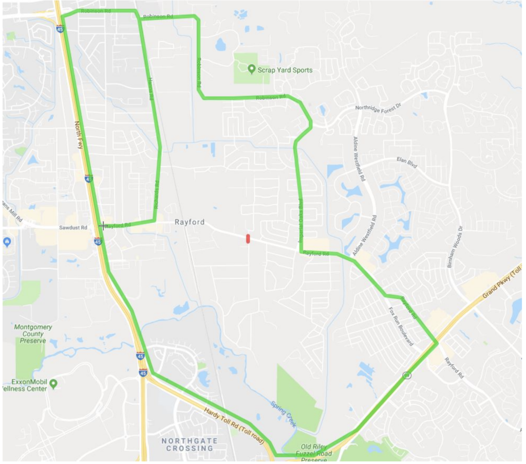 Rayford Road total closure scheduled for weekend of Dec. 7