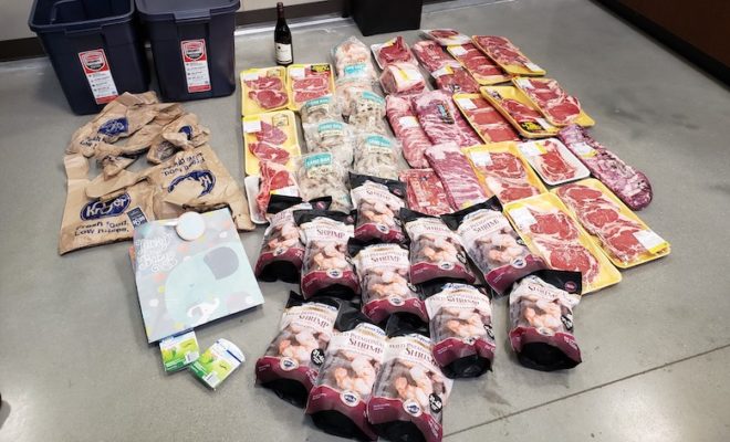 $1,118 worth of meat stolen from Kroger located at 3731 Riley Fuzzel Rd. The meat was recovered during a traffic stop and passenger taken into custody for felony theft.