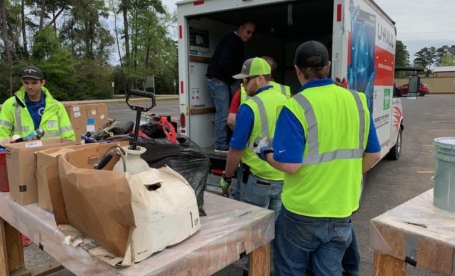 Precinct 3 Commissioner James Noack’s Residential Recycling Facility served roughly 1,100 Montgomery County residents while collecting over 50,000 pounds of recyclables and household hazardous waste during its annual free day on Saturday, March 16.