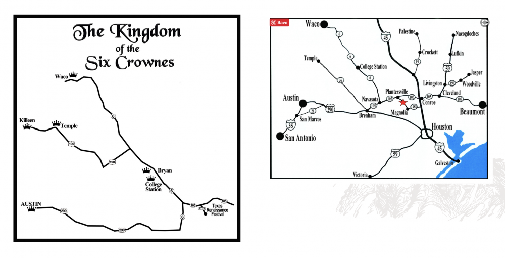 Traffic and Travel Routes to Texas Renaissance Festival starting