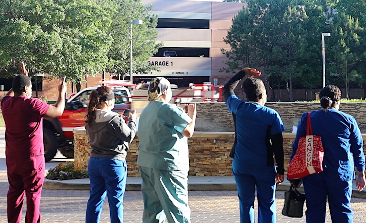 First Responders Parade at CHI St. Luke's Health The Woodlands Hospital