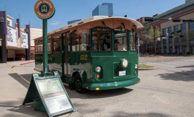 The Woodlands Town Center Trolleys