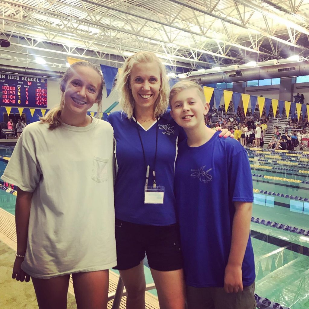 Suz White Shenandoah Sharks Coach Swim Meet