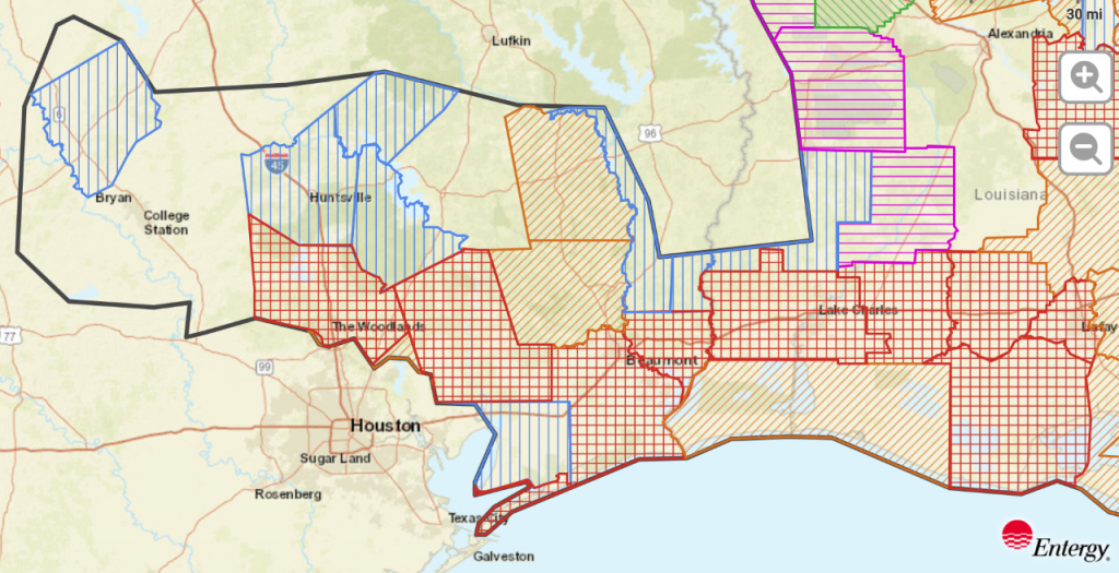 Entergy Power Outage Map Texas The Woodlands Township experiences widespread power outage; water 