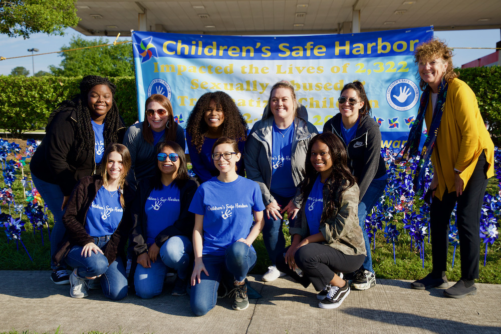 Children’s Safe Harbor Pinwheel Art installation 2021