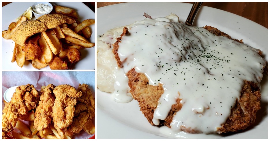 (Fried Catfish, Country Fried Steak and Chicken Tenders)