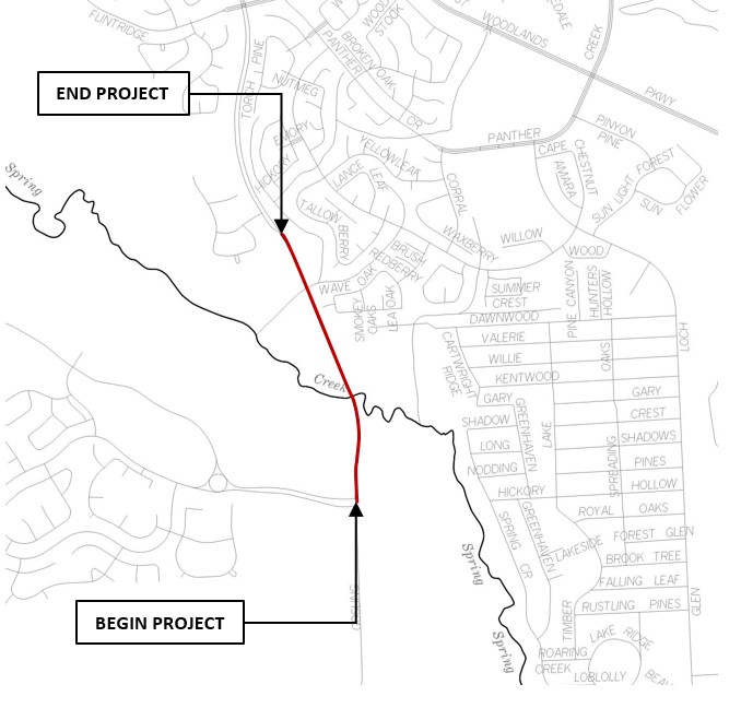 Photo provided by Montgomery County Precinct 3; Gosling project limits