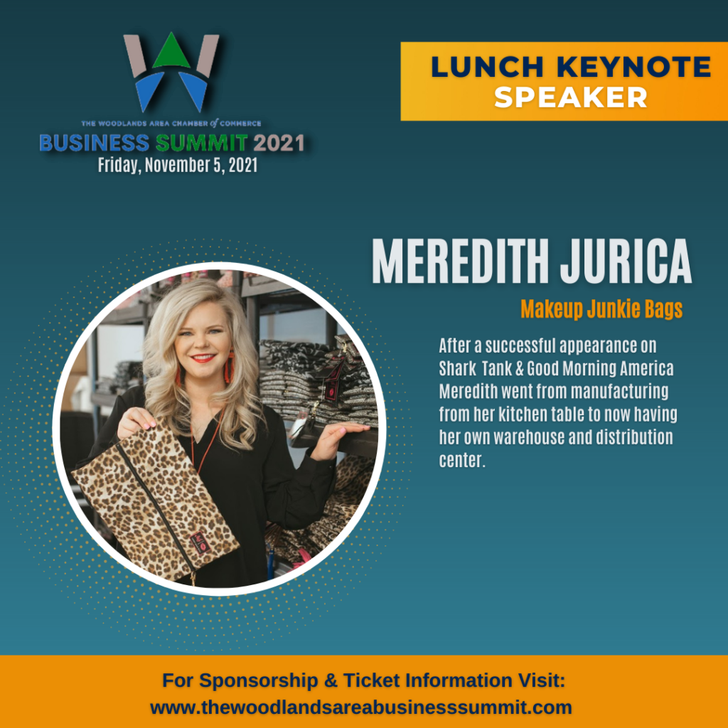 Business Summit Woodlands Area Chamber of Commerce Business Summit 2021 Meredith Jurica Makeup Junkie Bags