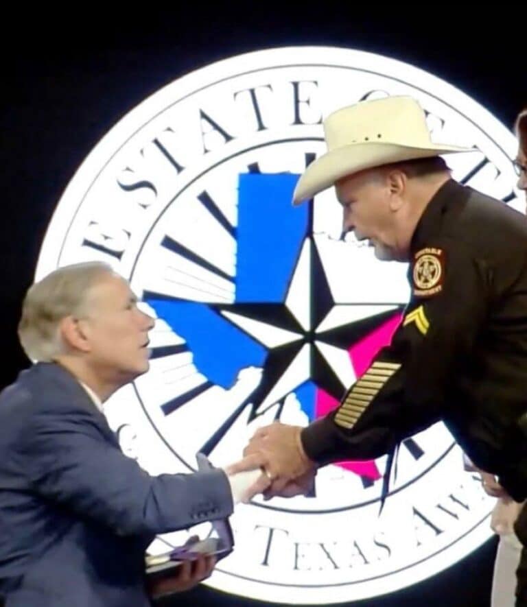 Montgomery County Peace Officer Corporal Lonnie Bruce Harrison receives