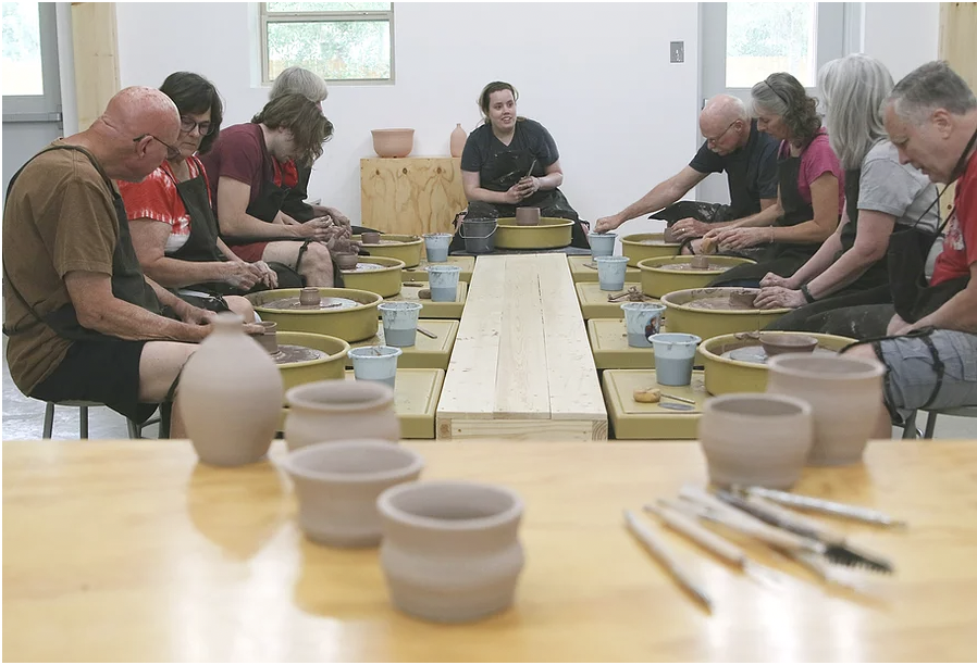 Pottery Class at Woodland Lane Studios in Magnolia Texas