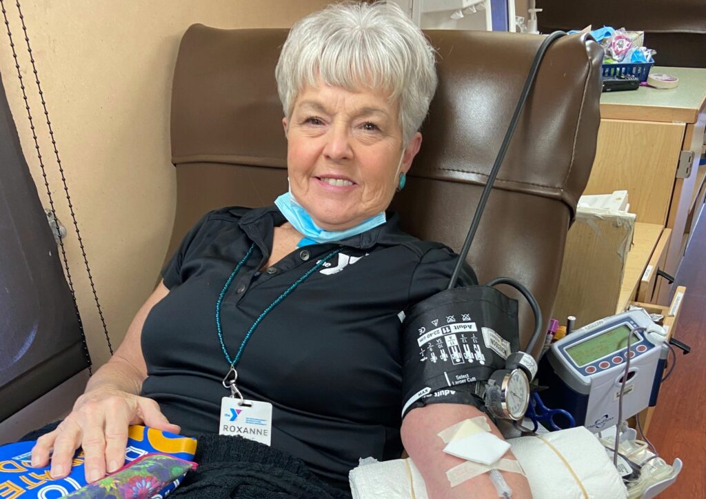 Roxanne Davis The Woodlands Family YMCAs Gulf Coast Regional Blood Center hosts Blood Donor Coach monthly