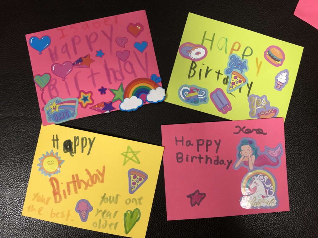 Birthday Bag Cards 2022 The Woodlands Swim Team Meals on Wheels Montgomery County