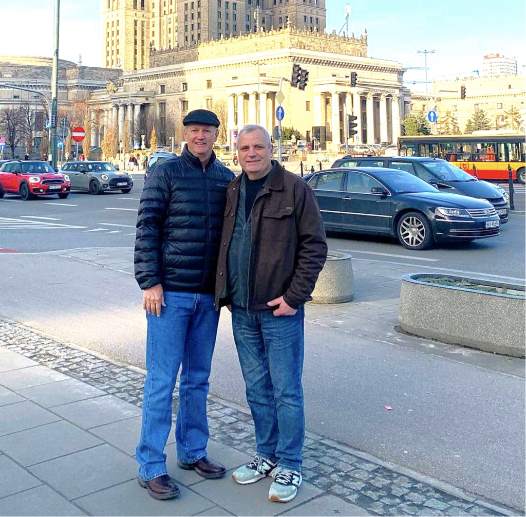 Ludrick and longtime friend, Pastor Pavel Marchuk, in Warsaw