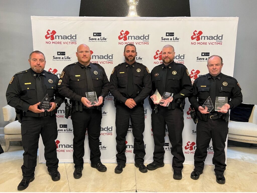 Precinct 5 Awards from Mothers Against Drunk Drivers (MAAD)