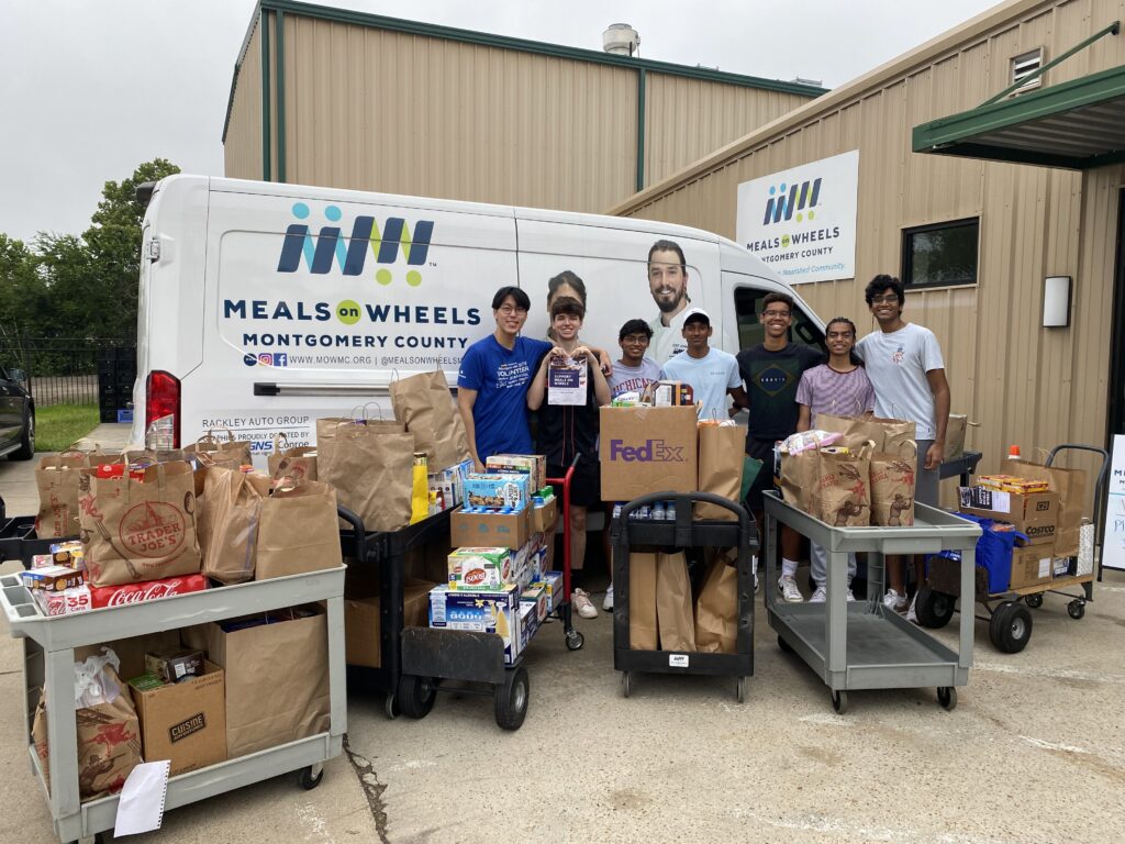 Woodlands High School DEI Club Meals on Wheels Montgomery County