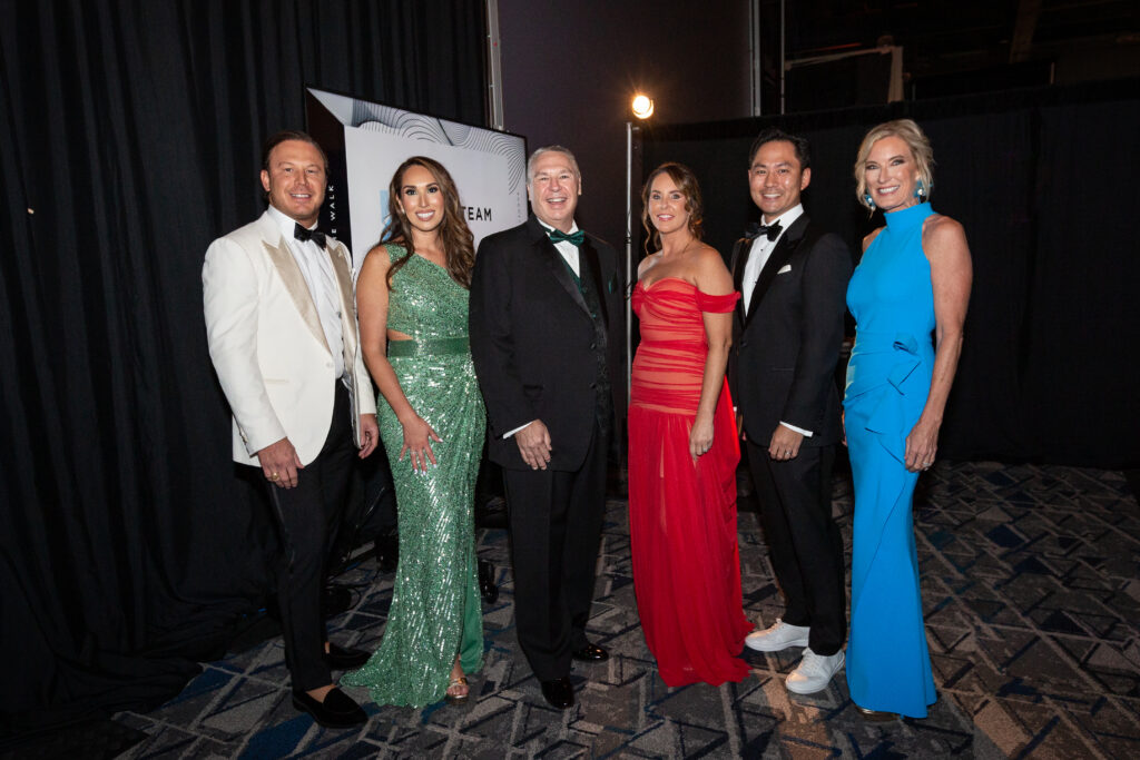 Dr. Justin Hogan, Noemi Gonzalez, Ray Sanders, DeAnn Guidry, Brian Albert and Diane Kink Inaugural Community Champions Interfaith of the Woodlands The Walk The Woodlands 2022