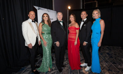 Dr. Justin Hogan, Noemi Gonzalez, Ray Sanders, DeAnn Guidry, Brian Albert and Diane Kink Inaugural Community Champions Interfaith of the Woodlands The Walk The Woodlands 2022