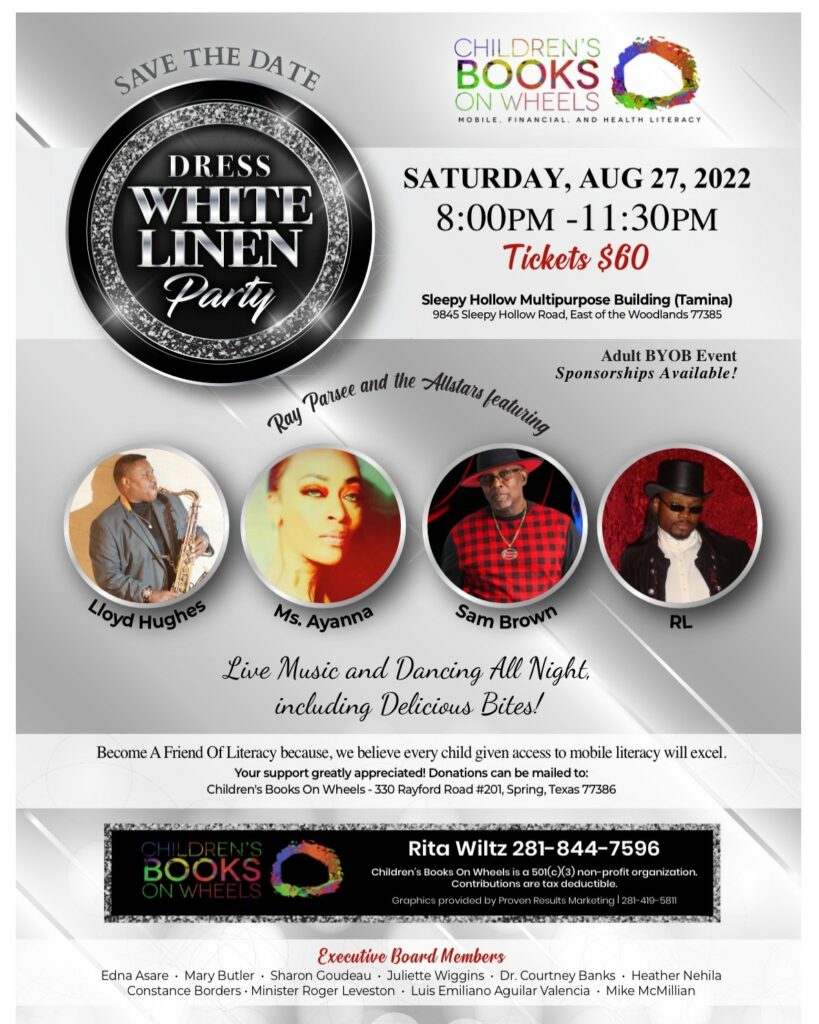 Dress White Linen Fundraiser to Benefit Children s Literacy