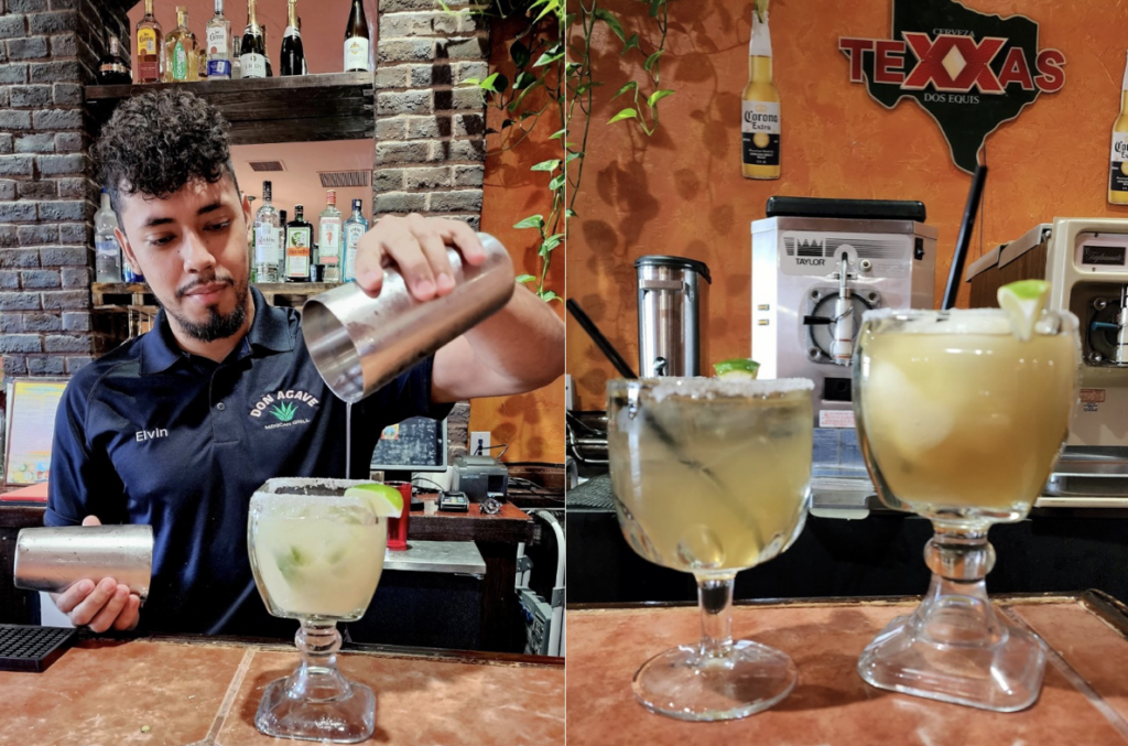 Elvin Martinez pouring a Skinny Margarita. Photo by Nick Rama. Don Agave Mexican Grill