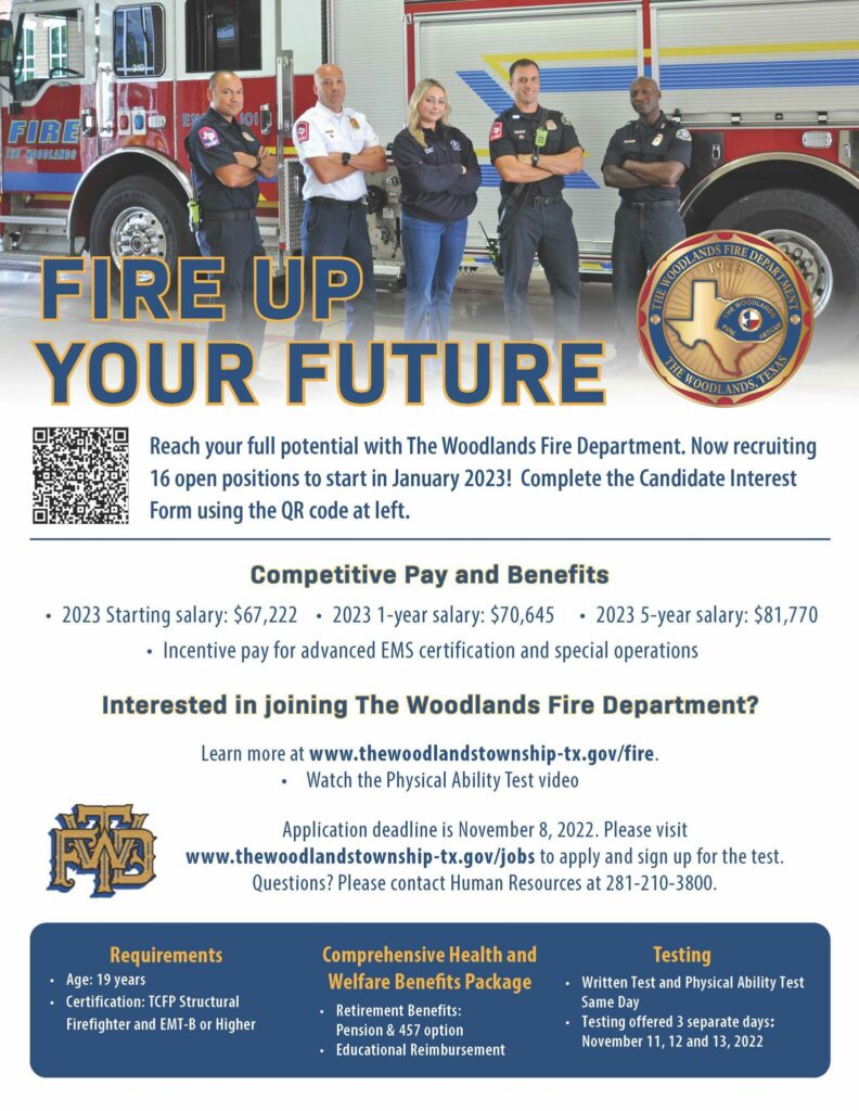 The Woodlands Fire Department hiring