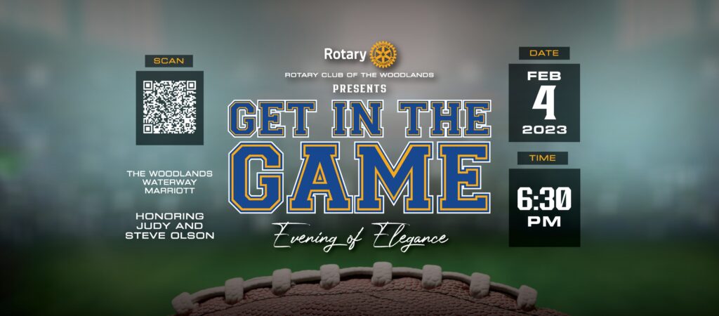 Rotary Club of The Woodlands Evening of Elegance Gala Get in the Game 2022