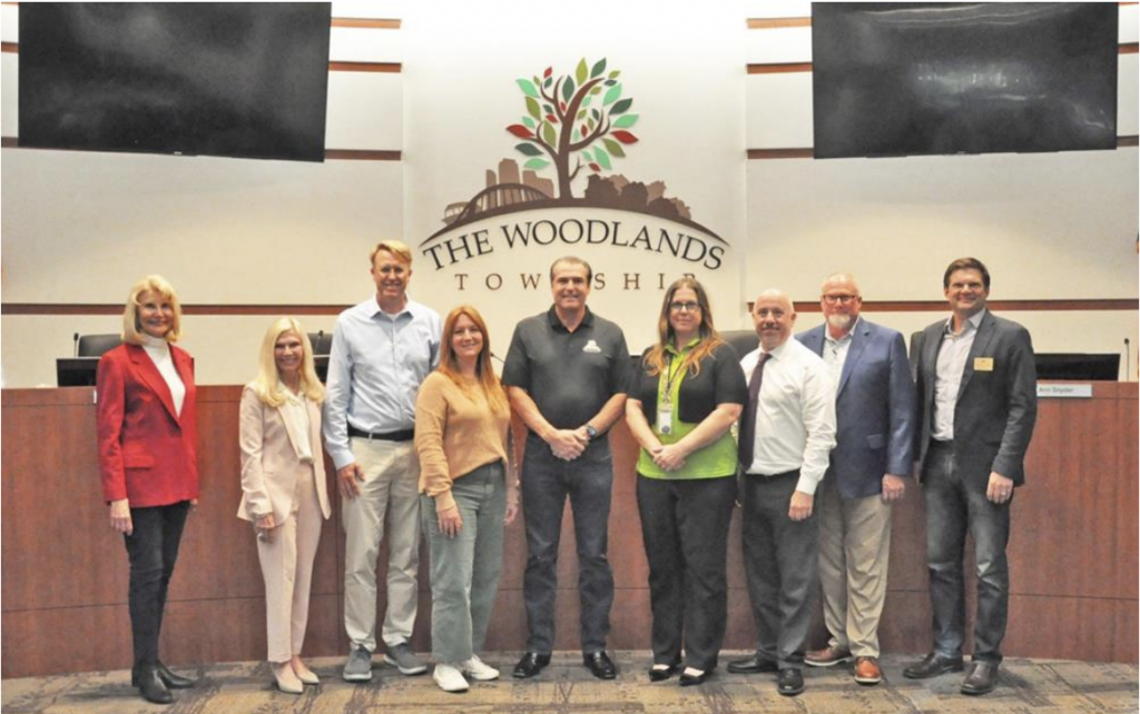 The Woodlands Township Board of Directors recognized the $75,000 Perk Your Park Grant Award for new bird blind in the George Mitchell Nature Preserve