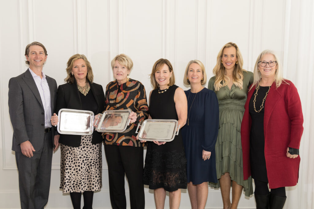 Photo from left to right:  Justin Kendrick, Senior Vice President and CEO of Memorial Hermann The Woodlands Medical Center; Ann Wolford, Principal of The Wolford Group; Penny Powers, RN; Dr. Debra F. Sukin, PhD, MHA, FACHE, Regional Senior Vice President & CEO of Houston Methodist The Woodlands Hospital; Dr. Kerrie Guerrero, DNP, MBA, RN, NE-BC, Chair of The Board for Interfaith Community Clinic, Vice President and Chief Nursing Officer Houston Methodist The Woodlands Hospital; Missy Herndon, President & CEO of Interfaith Community Clinic; Anita Phillips, Director of Interfaith Community Clinic