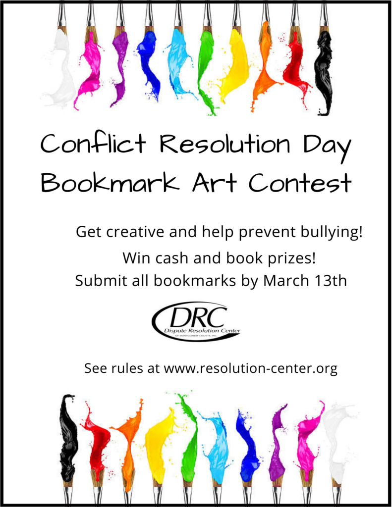 2023 Conflict Resolution Bookmark Art Contest Dispute Resolution Center of Montgomery County