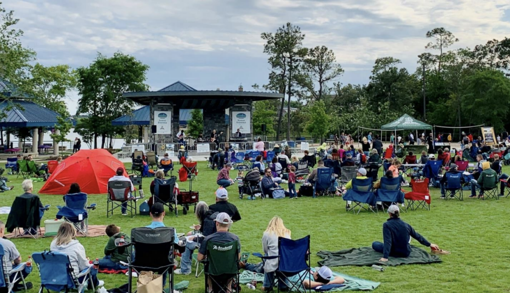 The Concert in the Park spring series begins Sunday, February 26, 2023, at Northshore Park, 2505 Lake Woodlands Drive in The Woodlands TX 77381.