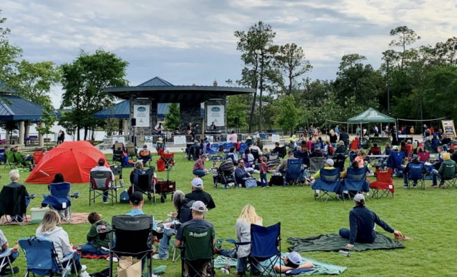 The Concert in the Park spring series begins Sunday, February 26, 2023, at Northshore Park, 2505 Lake Woodlands Drive in The Woodlands TX 77381.