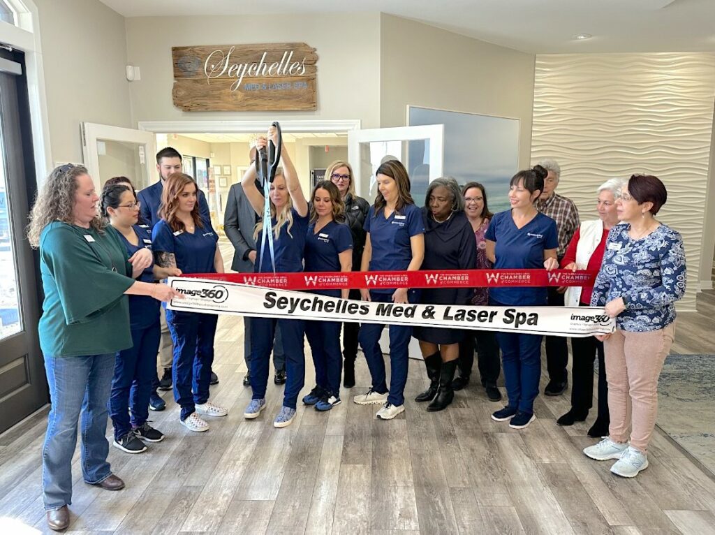 Ribbon Cutting for Seychelles Med and Laser Spa and Waves Salon in The Woodlands