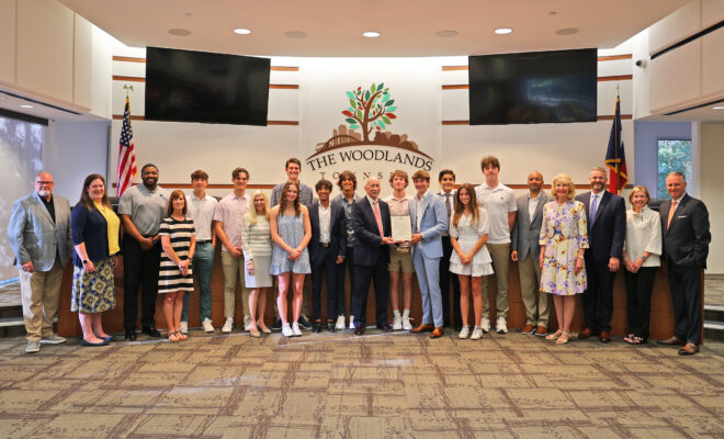 John Cooper School Athletes 2023 The Woodlands Township Proclamation