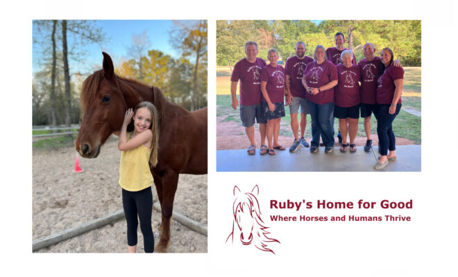 Ruby's Home for Good Equine Therapy Nonprofit of the Month Hello Woodlands