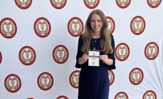 Alexia Adams of Conroe High School Academy for Science and Health Professions at Conroe High School delegate to the Congress of Future Medical Leaders