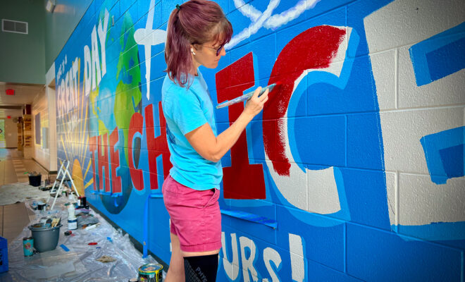 Conroe Independent School District Sam Houston Elementary School Rebecca Steele Mural