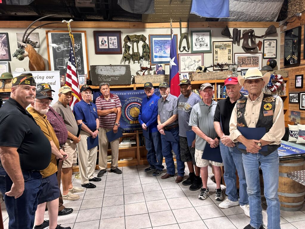 Veterans from Vietnam War Awarded Pins and Letters of Commendation from Gold Star Mothers at Honor Cafe