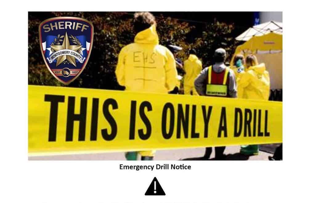 MCTX Notice of Emergency Drill Hello Woodlands