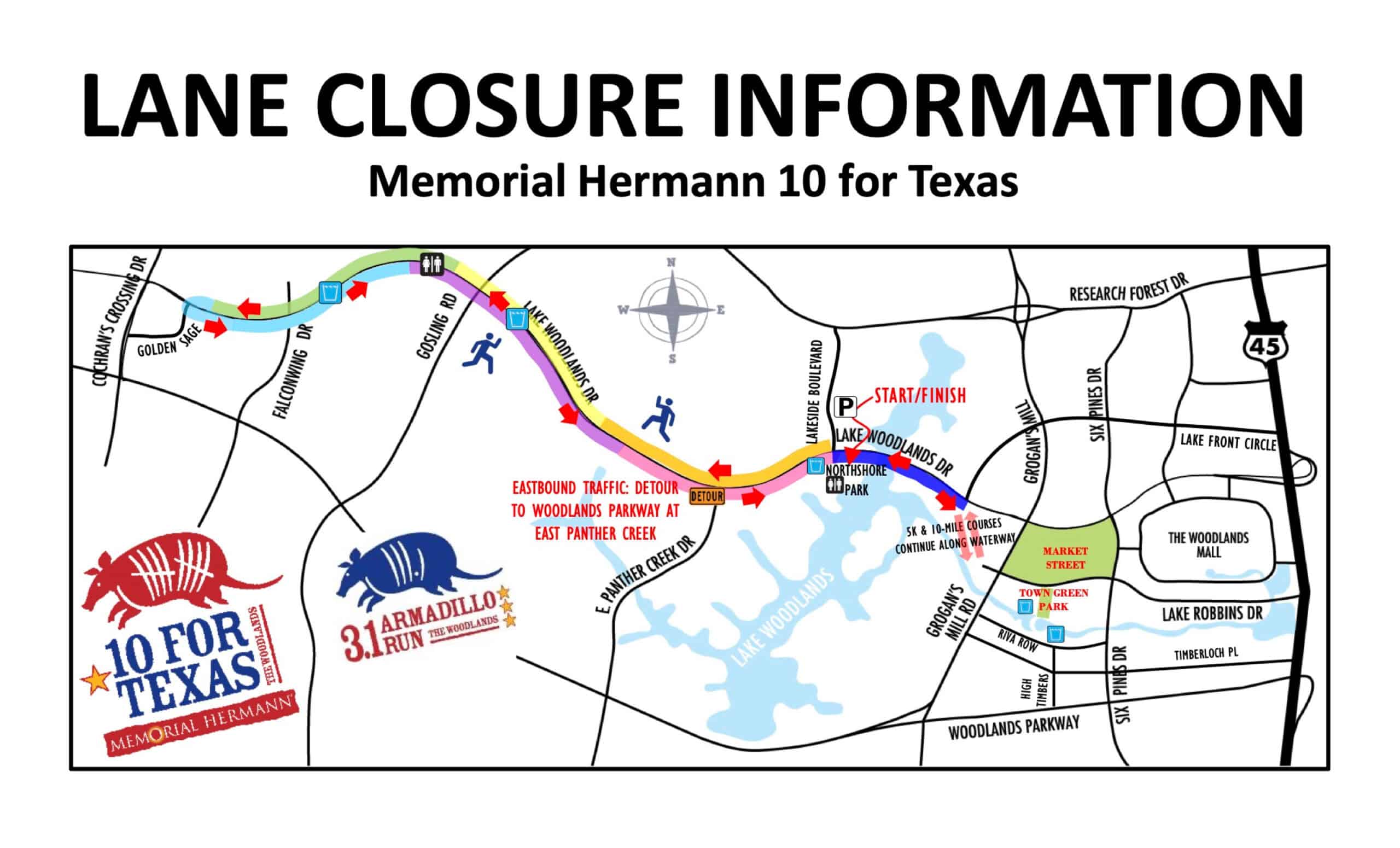 Saturday morning traffic alert for Memorial Hermann 10 for Texas