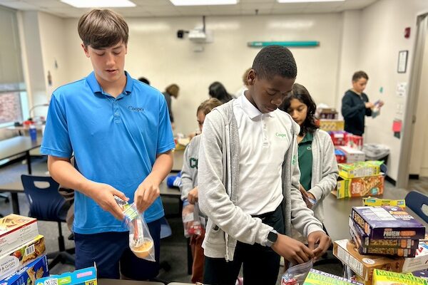 Cooper Middle School Students give back to Students facing Food Insecurity