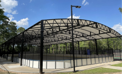 The new 15,000 square-foot covered multi-purpose court at Bear Branch Park is now open seven days a week, 8 a.m. to 11 p.m.