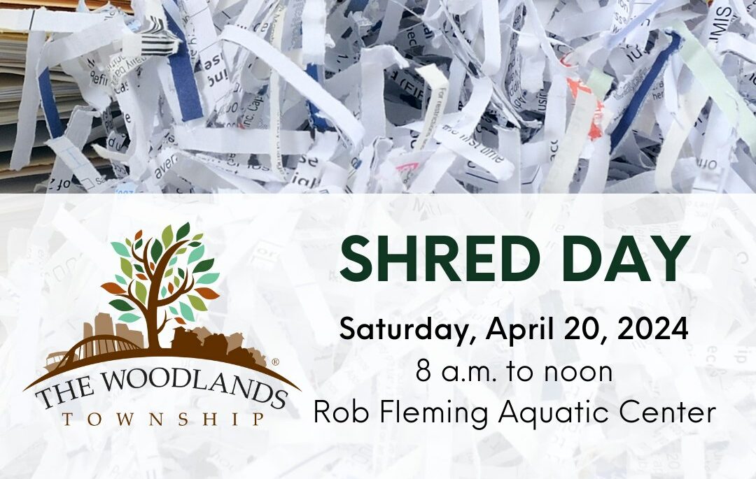 Township Shred Day returns April 20 at Rob Fleming Aquatic Center Hello Woodlands