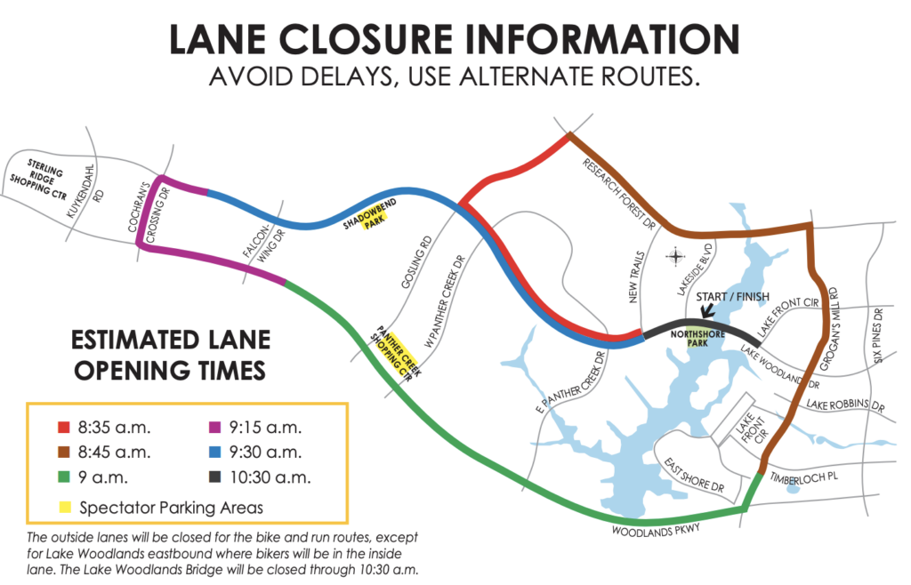 The Woodlands Triathlon Traffic Impact 2024