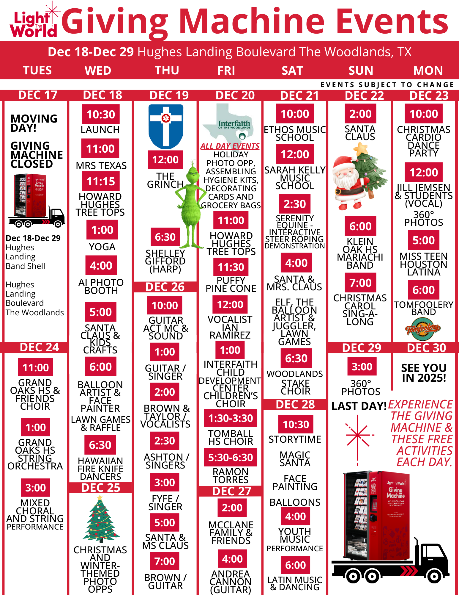UPDATED 12 17 GM 2024 CALENDAR EVENTS Hello Woodlands UPDATED 12 17 GM 2024 CALENDAR EVENTS Hello Woodlands