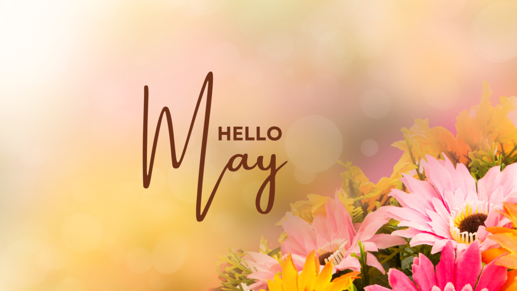 Yellow Modern Hello May (1920 x 1080 px)