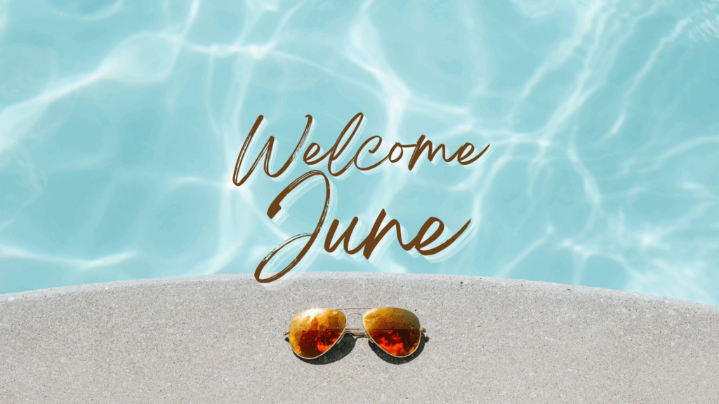 Blue Modern Welcome June (1920 x 1080 px)